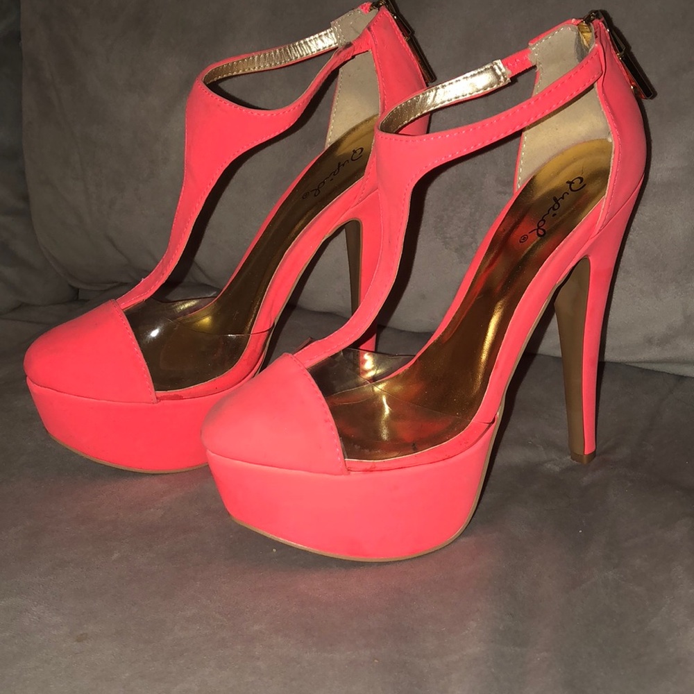 Coral Qupid Heels